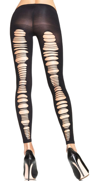 ファッションストッキング LLA7331 Shredded Back Opaque Footless Tights