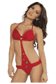 輸入水着 LJV9011 Faux Suede One Piece Bikini