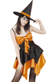 コスプレ衣装 JRU802116 Orange Dressy Witch Costume