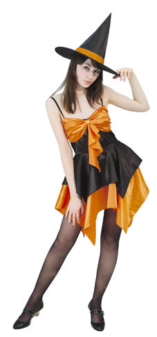 コスチューム JRU802116 Orange Dressy Witch Costume