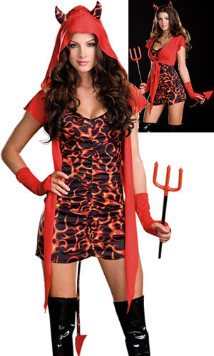 コスチューム LDG6492 Running with the Devil Costume 6pc Set