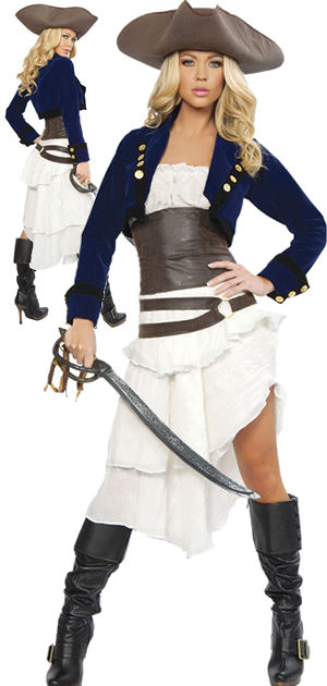 コスチューム LRB4245 Deluxe 6pc Colonial Pirate Costume