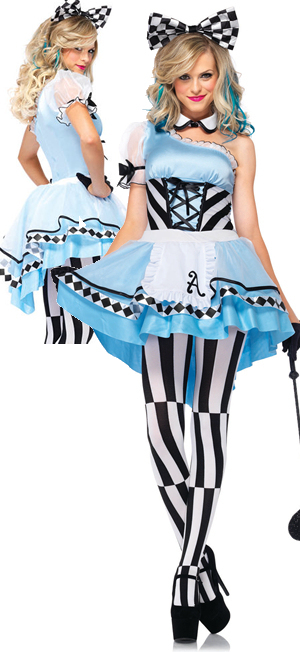 コスチューム LLA85225-7904 Psychedelic Alice Costume with Stockings
