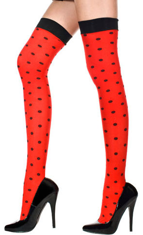 コスチューム LML4216 Opaque Thigh Hi with Polka Dots