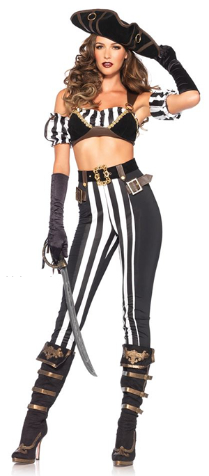 コスチューム LLA85367 Black Beauty Pirate Costume 5pc