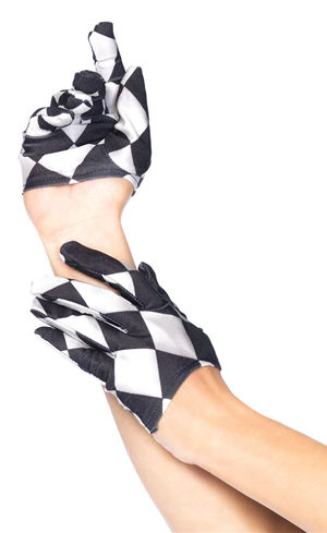 コスチューム LLA3740 Harlequin Mini Cropped Gloves