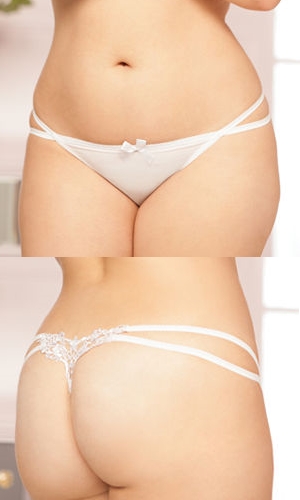 輸入下着 LST10531X Applique Back Open Crotch Thong