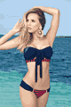 輸入水着 LEP6880 Striped Bandeau Bikini